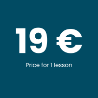 19 Euro price for 1 german private lesson of 50 Minutes