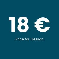 18 Euro price for 1 german private lesson of 30 Minutes